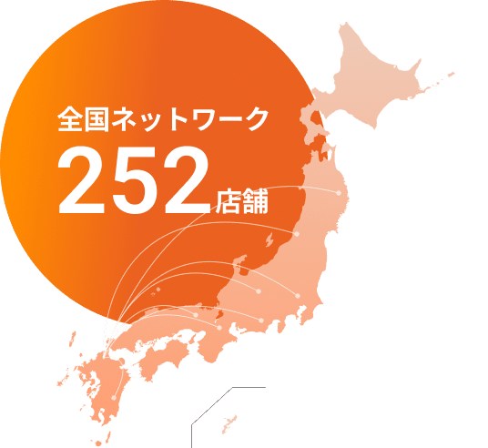全国ネットワーク 252店舗