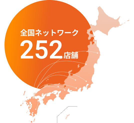 全国ネットワーク 252店舗